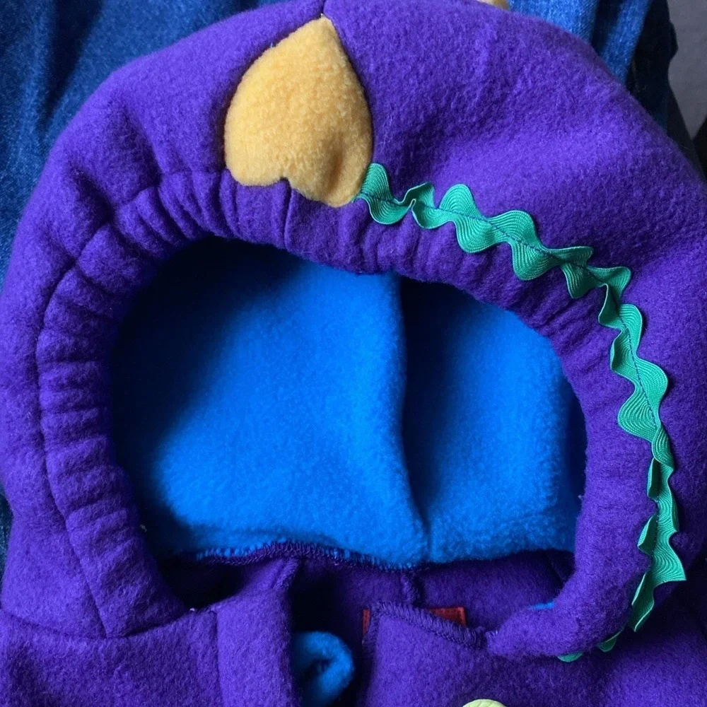 Boo Fleece Bunting Kids Small Purple Snowman Hooded One Piece Jumpsuit Jumper